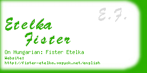 etelka fister business card
